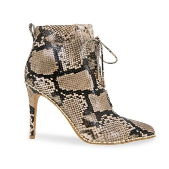 BCBGeneration Hinna Snakeskin Embossed Booties Size 5 - Picture 3 of 11